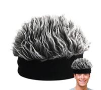 Wig Hats For Men | Hat With Hair Attached | Knitted Spiked Hairs Realistic Hip Hop Hat | Short Hair Funny Wigs Hats | Mens Wigs Haats Beanie Men Wig Haat For Indoor & Outdoor