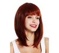 WIG ME UP- 0530-10-350 peluca de mujer pelo corto al hombro liso voluminoso escalonado flequillo rojo cobrizo