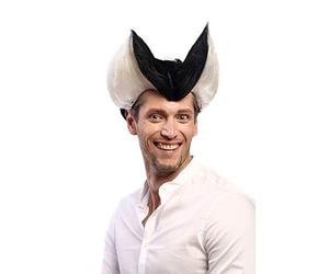 WIG ME UP- 24422-P103-P68 Peluca Hombres Mujeres Carnaval Halloween Negro Blanco Vampiro Drácula Demonio Malvado Brujo Condesa Bathory