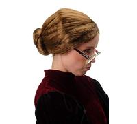 WIG ME UP- 69020-P6 Peluca señoras Carnaval Moreno moño estricta institutriz Bailarina Abuela Hada