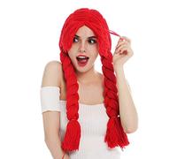 WIG ME UP- 840357-P13 Peluca Carnaval Mujeres muñeca Doll Tela Gruesa Pelo de la muñeca Trenzado Trenzas Rojas largas
