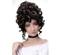 WIG ME UP- GFW1675-6 Peluca mujer calidad cosplay historico reina noble barroco colmena torre gigante Beehive Marie Antoinette Pompadour marrón