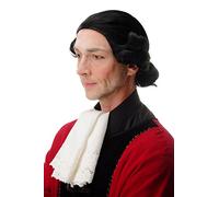 WIG ME UP- F2588-1 peluca de hombre carnaval teatro Barroco lord noble aristócrata color negro