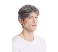 WIG ME UP- GFW1168-44 Peluca corta hombres moderna juvenil color gris oscuro con negro