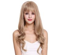 WIG ME UP- H950D-27/613A peluca de mujer pelo largo liso puntas onduladas flequillo rubio mix