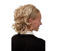 WIG ME UP - Media Peluca Extensión Elegante con Aro Trenzado, Pelo al Hombro Estilo Mojado, Mezcla Rubia 90605-27T613