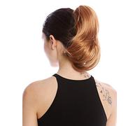 WIG ME UP- MKB-29-V-27C extensión de pelo trenza coleta corta ligeramente ondulada lisa peinetas color rubio cobrizo