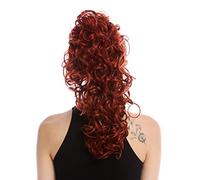WIG ME UP- MKB-6A-V-350 extensión de pelo trenza coleta larga rizada rizos cobrizo rojo 45 cm