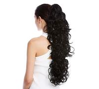 WIG ME UP- N1095-V-1 extensión de pelo coleta más larga y voluminosa rizada negra 65 cm