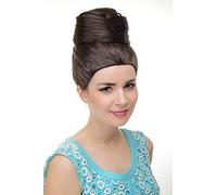 WIG ME UP- peluca de mujer con una colmena castaño medio moño estilo turbante vintage retro los 50 los 60 GFW2200-6