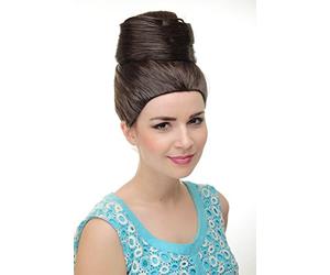 WIG ME UP- peluca de mujer con una colmena castaño medio moño estilo turbante vintage retro los 50 los 60 GFW2200-6