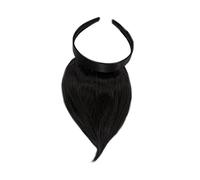 WIG ME UP- Peluca, flequillo de clip-in, con diadema, aparencia muy natural, castaño oscuro (3) HA073T-3