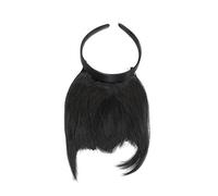 WIG ME UP- Peluca, flequillo de clip-in, con diadema, pelo de costado largo, aparencia muy natural, negro (1B), HA071T-1B