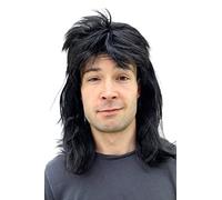 WIG ME UP Peluca negra, Carnaval, Mullet, chulo, macarro, nuevo, Wig