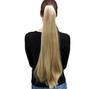 WIG ME UP- Postizo, COLA ULTRA LARGA, lisa, RUBIA, 70 cms