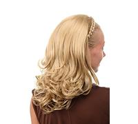 WIG ME UP- TYW60876H-24B Media peluca extensión con aro del pelo trenzado color rubio medio pelo liso largo puntas onduladas