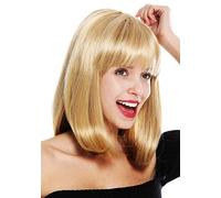 WIG ME UP- VK-1-660H peluca de mujer pelo corto al hombro Bob largo flequillo liso rubio claro mix