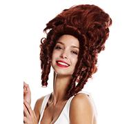 WIG ME UP- VK-38-130 peluca de mujer teatro cosplay Barroco Pompadour María Antonieta duquesa condesa mujer noble color rojo cobrizo