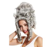 WIG ME UP- VK-38-51 peluca de mujer teatro cosplay Barroco Pompadour María Antonieta duquesa condesa mujer noble color gris
