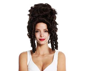 WIG ME UP- VK-38-6 peluca de mujer teatro cosplay Barroco Pompadour María Antonieta duquesa condesa mujer noble color castaño