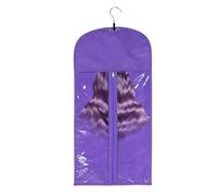 Wig Storage Bag, Human Hair Holder With Hanging Hanger, Dust-Proof Hairpiece Organizer, Hair Extension Storage Bag For Women Travel Home Salon Hairpieces