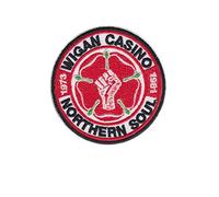 Wigan Casino Northern Soul 1973 1981 parche patch bordado con logotipo para planchar de hierro en apliques