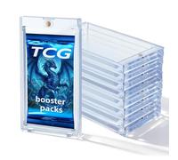 Wigearss 10 Piezas de Protección Magnética para Pokémon Booster Pack, Caja de Acrílico Transparente Magnética con Protección UV para Pokémon Booster Pack