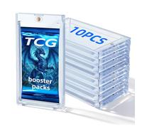 Wigearss 10 Piezas de Protección Magnética para Pokémon Booster Pack, Caja de Acrílico Transparente Magnética con Protección UV para Pokémon Booster Pack