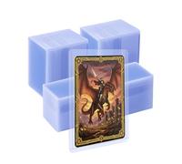 Wigearss 100 Piezas Fundas Protectoras Transparentes para Cartas 35PT Luz Azul, Protector de Tarjetas con Protección UV para Cartas Coleccionables, Deportivas, MTG, Magic (9.7 x 6.9 cm)