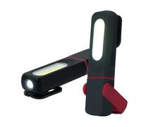 Wigearss 2 Piezas Linterna LED Recargable, 4 Modos de Linterna de Trabajo con Base Magnética y Gancho, Luz de Trabajo Portátil Recargable, Linterna de Trabajo COB para Reparación, Garaje y Camping