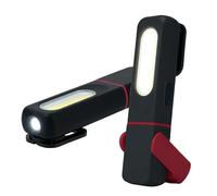 Wigearss 2 Piezas Linterna LED Recargable, 4 Modos de Linterna de Trabajo con Base Magnética y Gancho, Luz de Trabajo Portátil Recargable, Linterna de Trabajo COB para Reparación, Garaje y Camping