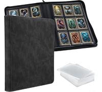 Wigearss Álbum de Cartas Coleccionables para 216 Toploader, 9 Compartimentos, Fundas Rígidas 3"x4", Álbum para Tarjetas de Comercio, Colección de Cartas TCG, MTG