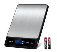 Wigearss Báscula de Cocina, Alta Precisión 15kg/1g, Báscula de Precisión con Pantalla LCD y Función de Tara, 6 Unidades de Pesaje, Báscula Digital para Alimentos, Cocina