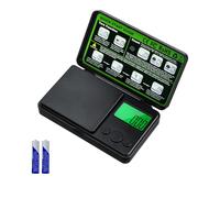 Wigearss Báscula de Precisión Digital 500g/0.01g, Balanza de Gramos con Pantalla LCD Retroiluminada, Báscula Portátil Digital para Cocina, Joyería, Oro, Polvos - Negro