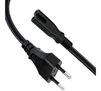 Wigearss Cable de Alimentación de con Euro IEC C7 Cable de Alimentación Adecuado para PS3/ PS4/ PS5/ Xbox Series X/S, Xbox One X/S, 1,5 M, Negro