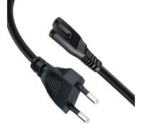 Wigearss Cable de Alimentación de con Euro IEC C7 Cable de Alimentación Adecuado para PS3/ PS4/ PS5/ Xbox Series X/S, Xbox One X/S, 1,5 M, Negro