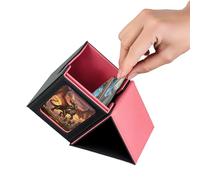 Wigearss Caja para Cartas MTG, Caja de Cartas Coleccionables para más de 100+ Tarjetas, Caja con Cierre Magnético de PU para Cartas Magic MTG (Color Rosa)