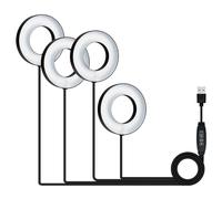 Wigearss Lámpara de Plantas, 4 Lámparas LED Luz de Crecimiento de Espectro Completo, Temporizador 3H/9H/12H, 3 modos y 10 Niveles de Brillo, Lámpara de Crecimiento para Plantas Pequeñas