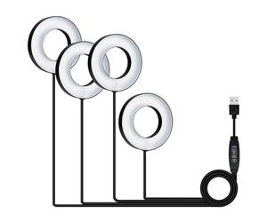 Wigearss Lámpara de Plantas, 4 Lámparas LED Luz de Crecimiento de Espectro Completo, Temporizador 3H/9H/12H, 3 modos y 10 Niveles de Brillo, Lámpara de Crecimiento para Plantas Pequeñas