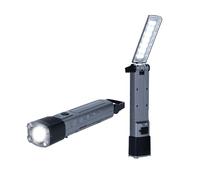 Wigearss Linterna LED Recargable, 6 Modos de Luz, Base Magnética y Gancho Integrado, Lámpara de Trabajo COB Recargable con Zoom para Garaje, Camping y Situaciones de Emergencia