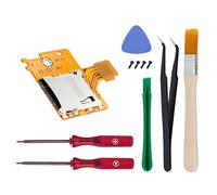 Wigearss Tarjeta Micro SD Lector de Repuesto para Nintendo Switch HAC-001, Reemplazo del Lector de Tarjetas SD, con Kit de Herramientas de Reparación