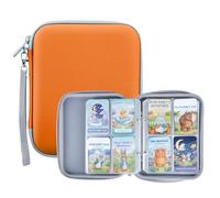 Wigearss Tarjetero para Tarjetas Yoto, 120 Bolsillos, Organizador de Cartas Portátil de 8.4 x 6.8 x 1.4 Pulgadas con Páginas Protectoras Transparentes, Estuche para Cartas Coleccionables Yoto -Naranja
