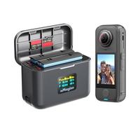 Wigento Air Battery - Funda de carga con pantalla a color para cámara Insta360 X4 USB-C