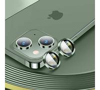 Wigento Anillo de metal para Apple iPhone 14, protector de pantalla de cristal templado, color verde