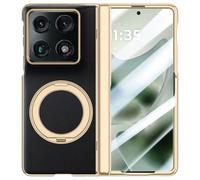 Wigento Carcasa para Motorola Razr Fold 5G, soporte de anillo, cristal | Función de soporte de 360 grados, anillo magnético, parte trasera de acrílico, protección de airbag de cuatro esquinas