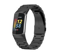 Wigento Correa de repuesto de acero para Fitbit Charge 6/5, color negro