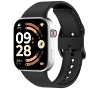 Wigento Correa de silicona para Xiaomi Band 10 Pro / 9 Pro/Redmi Watch 6, transpirable, ajustable, cómoda, fácil de cambiar, correa de reloj flexible (negro)