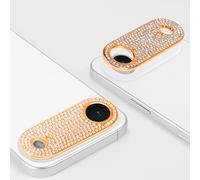 Wigento Cristal protector de cámara para Apple iPhone 17 Air de metal con aspecto de diamante, color naranja