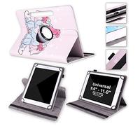 Wigento Funda de piel sintética para Lenovo Tab M10 de 10,1 pulgadas, rotación de 360 grados, diseño universal