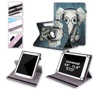 Wigento Funda de piel sintética para Nokia T20 / T21 Tablet 10.4, rotación de 360 grados, diseño universal